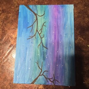 Serene Blue and Purple Canvas Art